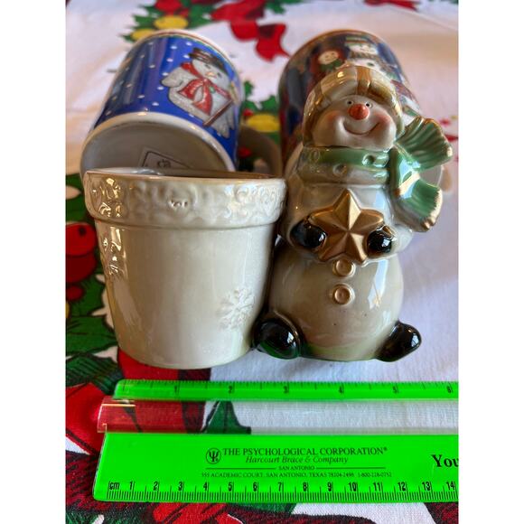 Snowman Plantar & 2 Snowman Mugs - Picture 2 of 6